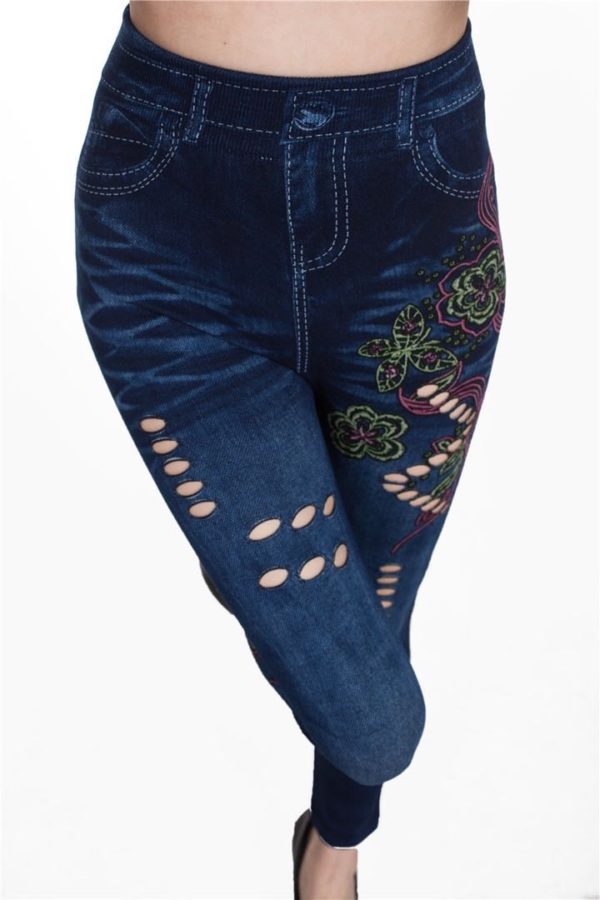 Zig Zag Denim Jeggings (ZM8221) - Image 2