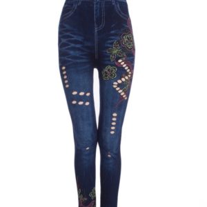 Zig Zag Denim Jeggings (ZM8221)
