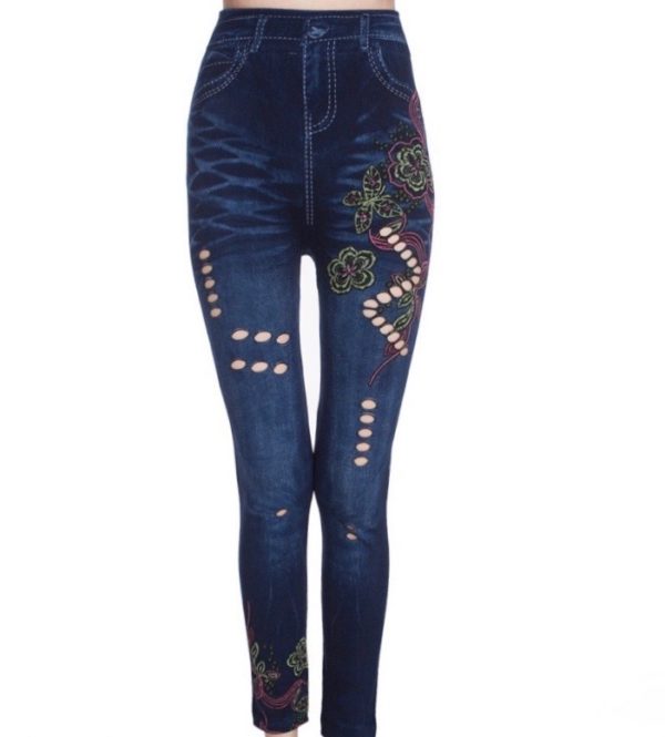 Zig Zag Denim Jeggings (ZM8221)